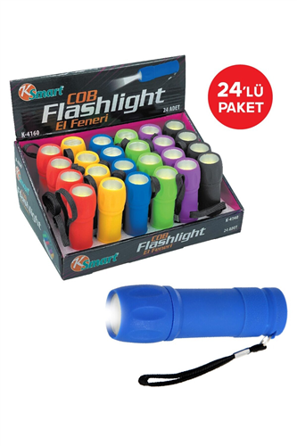 KSMART PİLLİ FENER SİLİKON GÖVDE  PK:24